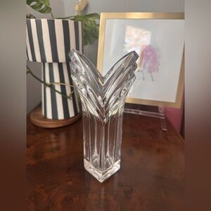 Vintage Mikasa Crystal art deco vase